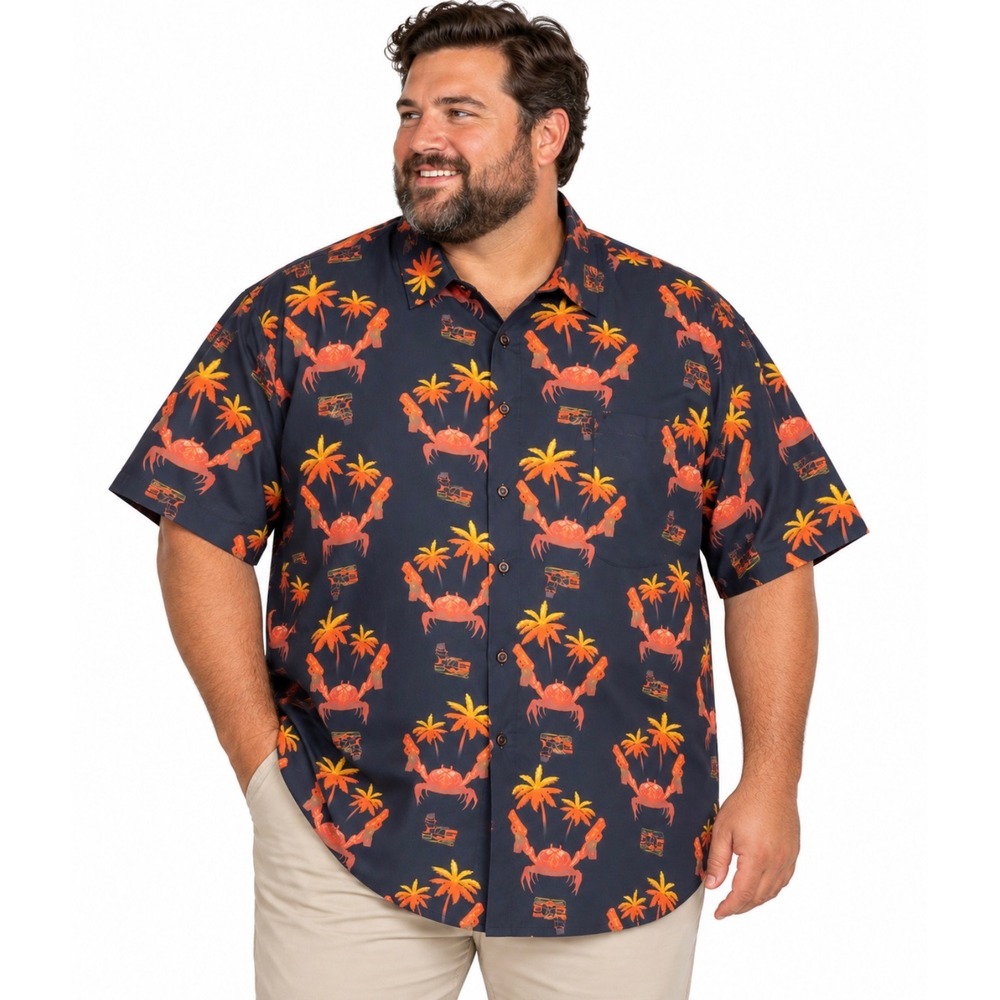 NEW Retro Rifle The Crab Firearm Shirt Mens Big & Tall Size 4XL Black Novelty